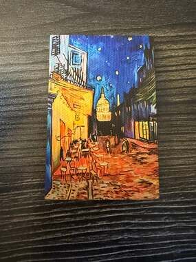 Mini Zachary Sasim "Cafe Terrace in D.C." Vincent Van Gogh Parody Canvas Art